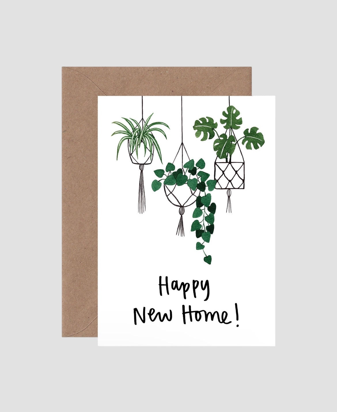 Hanging plants home card