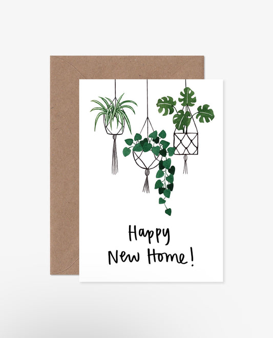 Hanging plants home card