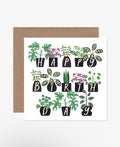Potter plants happy birthday card